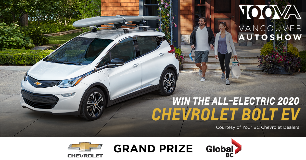 Win a Chevrolet Bolt EV   
#ChevroletBolt
Vancouver Auto Show contest